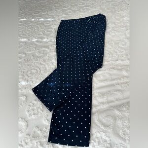 Style & Co. Navy and and White Polka Dot Pants Size 12